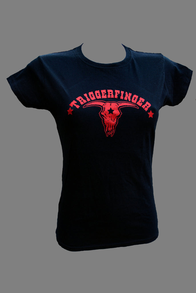 Black Ladies T-Shirt With Classic Red Bull Logo